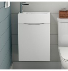 Тумба с раковиной Art Max Liberty R, 40, подвесная, Bianco Lucido