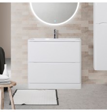 Тумба с раковиной BelBagno Acqua 100 напольная, bianco lucido