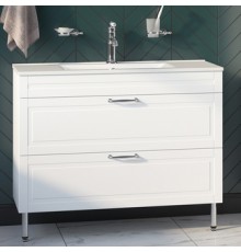 Тумба с раковиной IDDIS Oxford 100, напольная, белая