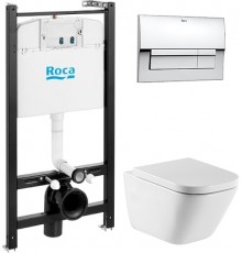 Комплект Roca Gap 893104100 подвесной унитаз + инсталляция + кнопка