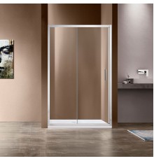 Душевая дверь в нишу Vincea Garda VDS-1G145CL 145 см, профиль хром, стекло прозрачное