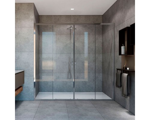 Душевая дверь в нишу Vincea Garda VDS-1G2200CL 220 см, профиль хром, стекло прозрачное