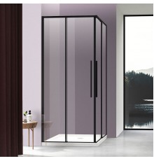 Душевой уголок Vincea Slim-N VSS-4SN9010CLB 100x90, профиль черный