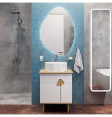 Мебель для ванной комнаты VOQ Sense 60 ultra white natural oak