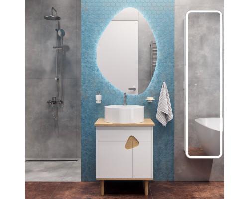 Мебель для ванной комнаты VOQ Sense 60 ultra white natural oak