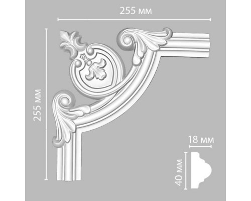 Угол DECOMASTER 97010-5 (255*255*18мм)