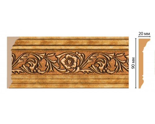 Плинтус потолочный DECOMASTER D226-58 (90*20*2400мм)