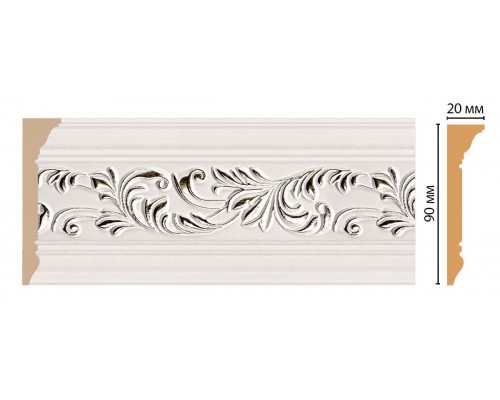 Плинтус потолочный DECOMASTER D226-60 (90*20*2400мм)