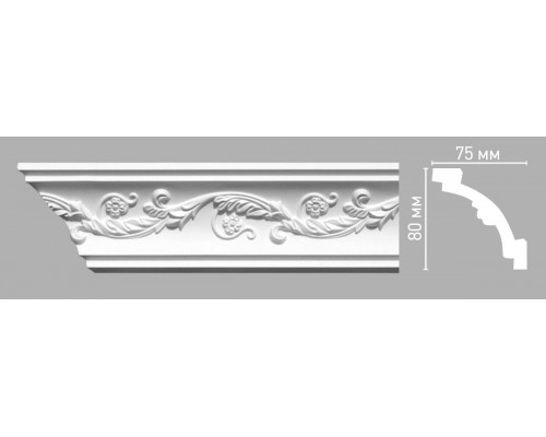 Плинтус потолочный с рисунком DECOMASTER 95020 (80х75х2400мм)