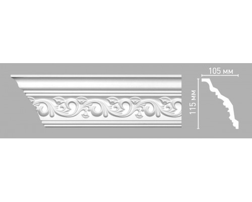 Плинтус потолочный с рисунком DECOMASTER 95831 (105х115х2400мм)