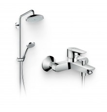 Душевой комплект Смеситель Hansgrohe Talis E 71740000 + Стойка Croma 220 Showerpipe Reno 27224000