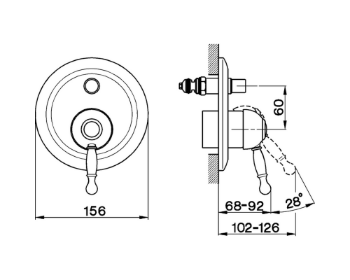 CISAL Arcana Royal Встраиваемый однорычажный смеситель для ванны/душа, цвет: золото . AY00210024 Акция,  ZA00221004 Акция