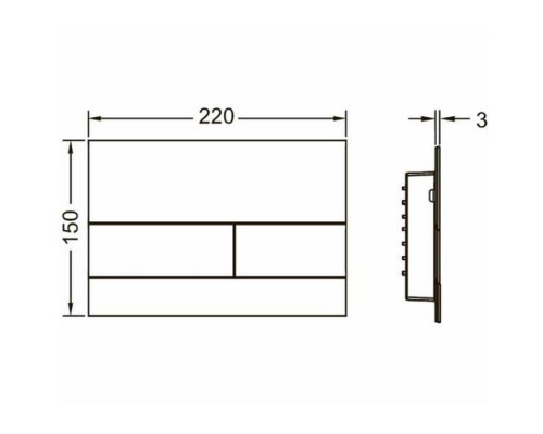 TECEsquare II. Панель смыва, металл, PVD матовое  красное золото. 9240840