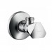 Hansgrohe E Угловой вентиль с рукояткой, подключение 1/2, отвод 3/8, цвет: хром. 13902000