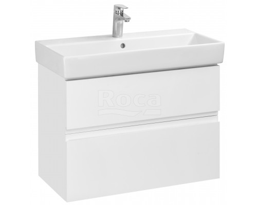 Roca A857640806 Oleta Тумба под умывальник подвесная, 2 ящика, 760х374х548 мм, Белый глянец A857640806