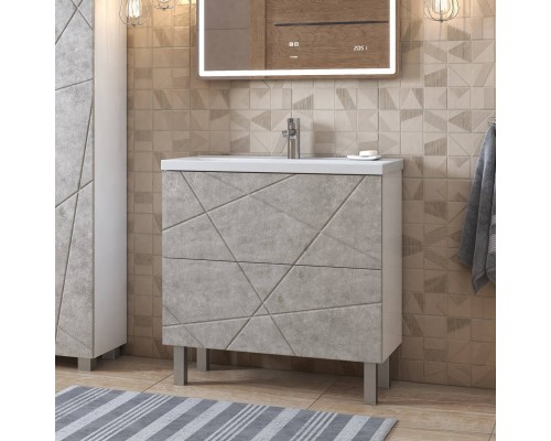 Тумба с раковиной Vigo Geometry 70 бетон