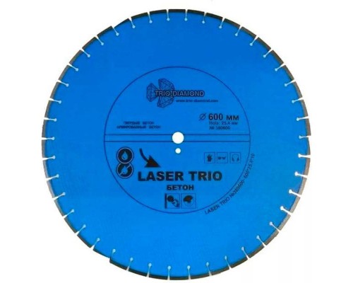 Диск алмазный Trio-Diamond 600*25,4*12 Trio Diamond Лазер бетон 380600 Диск алмазный Trio-Diamond 600*25,4*12 Trio Diamond Лазер бетон 380600