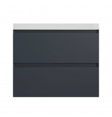 Тумба с раковиной Style Line Манхэттен 70 подвесная, графит, раковина Andrea Classic 70