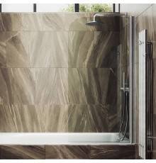 Шторка на ванну Maybahglass MGV-598-5 60x140, профиль матовый хром, стекло прозрачное + Жидкое мыло Grass Milana 125448 P