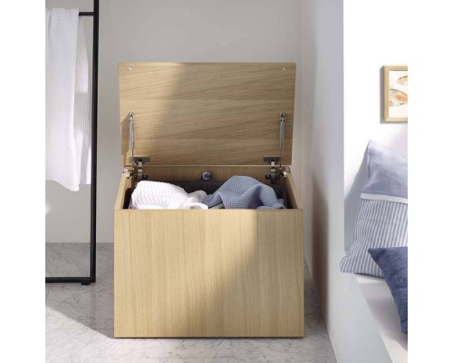 Burgbad Sinea 2.0 Шкаф 60х45х46см., напольный, на колесиках, крышка, открывающаяся наверх, мешок для белья, цвет: Eiche Dekor Cashmere. RCAJ060 F2240