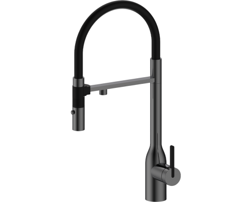 Смеситель для кухни Paulmark Magneto One Ma213188-GM вороненая сталь