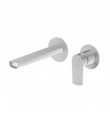 Newform Haka Смеситель для раковины, настенный, без донного клапана, цвет: PVD brushed stainless steel. 72028E.59.066