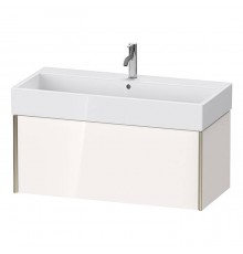 Duravit XViu Тумба подвесная 98.4x45.4x39.7см, с раковиной, 1 ящик, цвет: белый глянцевый/champagne matt. 2350100000,  XV42370B122