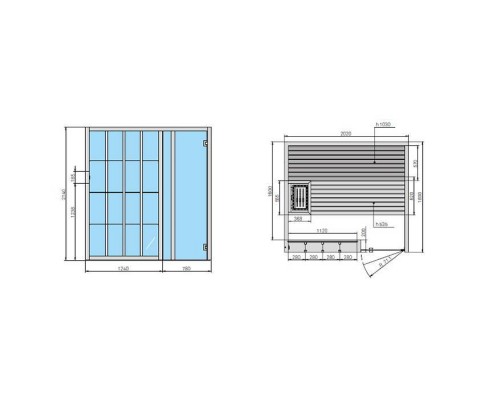 Effegibi Yoku S Shelf Сауна 202x180х214см, угловая SX, цвет: термообработанная древесина. SA 70 10 0012 Effegibi Yoku S Shelf Сауна 202x180х214см, угловая SX, цвет: термообработанная древесина. SA 70 10 0012