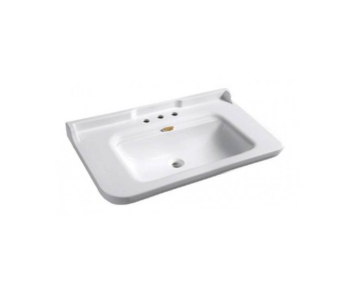 Kerasan Waldorf Раковина 100х55 см, 3 отв., керамическая, цвет: белый/золото. 811391oro,  4142K1bi/cr*3