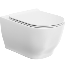 Унитаз подвесной Kerama Marazzi Modula MO.wc.02 безободковый, с микролифтом, глянцевый белый