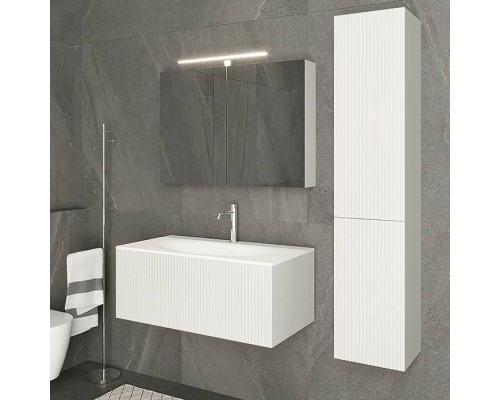 TW Shape комплект подвесной мебели 102х52см, с раковиной, с 1 выдвиж. ящиком с механизмом push-to-open, цвет: белый матовый RAL9003. SHAP100-B+547001*1