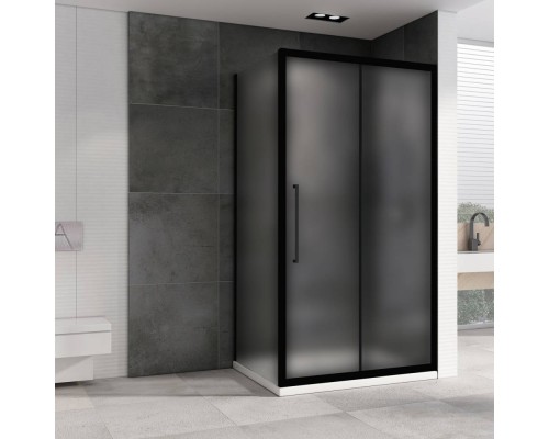 Душевой уголок Abber Schwarzer Diamant AG30140BMH-S90BM 140x90, профиль черный,  стекло матовое