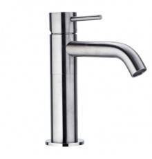 Bossini Inox Однорычажный Смеситель для раковины на 1 отв., из нержавеющей стали без донного клапана, цвет: глянцевая сталь. INZ006.030
