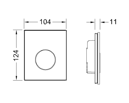 TECE TECEloop Urinal Панель смыва для писсуара, цвет: черный/золото. 9242658