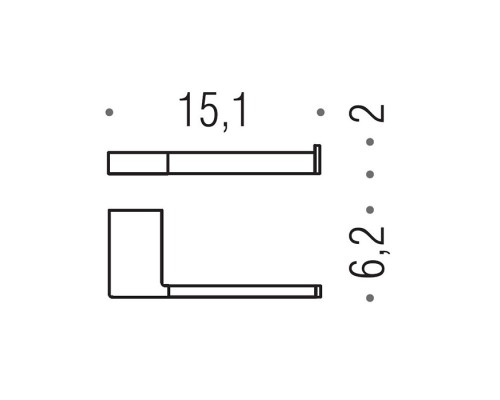 Colombo MiniQ Держатель для т/б DX, цвет: чёрный матовый. B5008D.NM