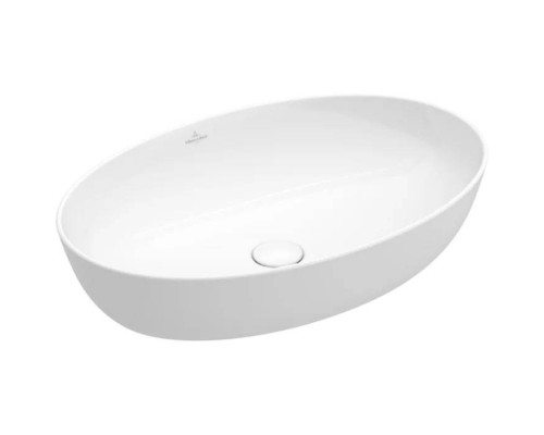 VilleroyBoch Artis Раковина 61х42х12.5см., накладная, без отв., без перелива, TitanCeram, цвет: альпийский белый. 41986101