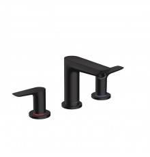 Hansgrohe Talis E Смеситель для раковины 150, на 3 отв, с донным клапаном, излив 112мм, цвет: черный матовый. 71733670