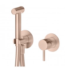 Newform X-Steel 316 Смеситель с гигиеническим душем, держатель, шланг 120 см, наружная часть (для 27852) цвет: PVD Brushed copper bronze. 69681EX.59.067