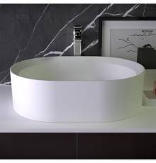 KNIEF Pearl Раковина 50х40х15 см, без отв., накладная, без перелива, цвет: белый матовый. 0600-053-01/bi matt