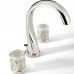 THG Hirondelles Platinum Stamped Смеситель для раковины, 3 отв., цвет: Polished nickel. A4K-B01-151