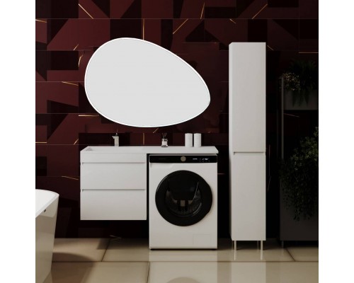 Мебель для ванной комнаты Style Line Даллас 120 L Люкс Plus подвесная, белая, эмаль, зеркало STWORKI Скаген