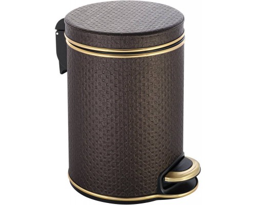 Мусорное ведро Geralis V-PCG-B шоколад, золото, 5 л