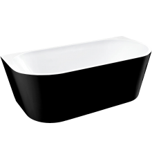 Акриловая ванна Vincea VBT-421-1700MB 170x80 см, овальная, с ножками, со сливом-переливом, черная матовая