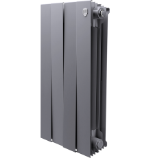 Радиатор биметаллический Royal Thermo Piano Forte 500 silver satin 4 секции, серебро