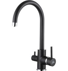 Смеситель для кухни Paulmark Essen Es213211-418 черный металлик