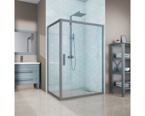 Душевой уголок Kubele DE019 R-CLN-MT 125х90 см, профиль матовый хром