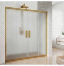 Душевая дверь в нишу Kubele DE019 D4-MAT-BR 130 см, профиль бронза