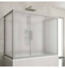 Шторка на ванну Kubele DE019 P3U-MAT-MT, 170х75 см, профиль матовый хром