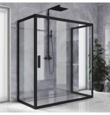 Душевой уголок Kubele DE019 R2U-CLN-BLMT 120х80 см, профиль матовый черный