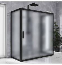 Душевой уголок Kubele DE019 R2U-MAT-BLMT 120х80 см, профиль матовый черный